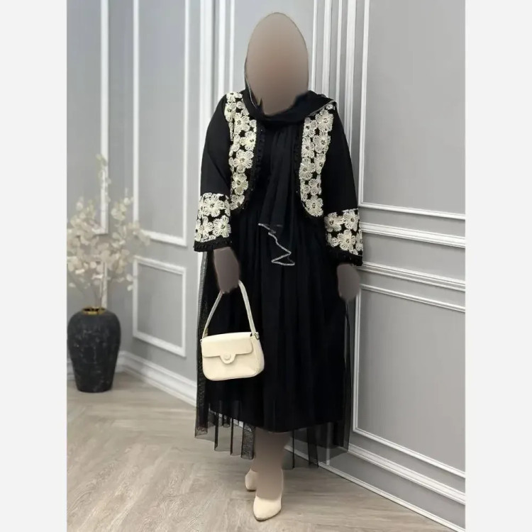 ست سه تیکه کت و دامن و شال مجلسی مدل روناک جنس مازراتی و تور سایز فری 38 تا 46