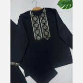 کت و شلوار زنانه جنس پرشین مکانیک مشکی فری سایز 38 تا 46