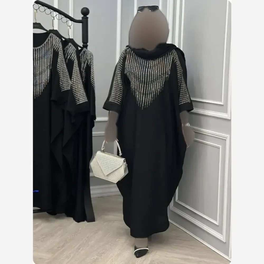 عبا زنانه مدل افروز جنس الیزه رنگ مشکی سایز 38 تا 50