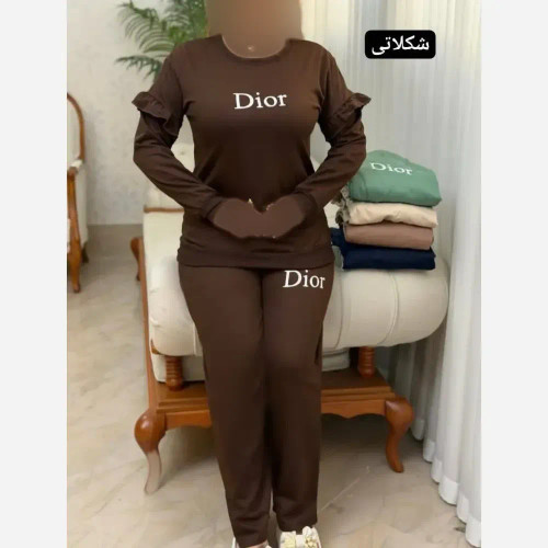 ست دیور پنبه توکرکی رنگ کرم فری سایز