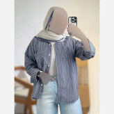 شومیز نورا لنین راه راه فری سایز 38 تا 46