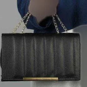 کیف چرمی زنانه مشکی اسپرت مدل سیما سایز آزاد