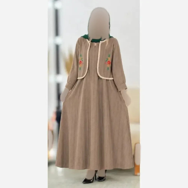 ست کت و سارافون گلدوزی مدل کوکی جنس کوکی باکیفیت فری سایز 36 تا 46