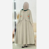 ست کت و سارافون گلدوزی مدل کوکی جنس کوکی باکیفیت فری سایز 36 تا 46