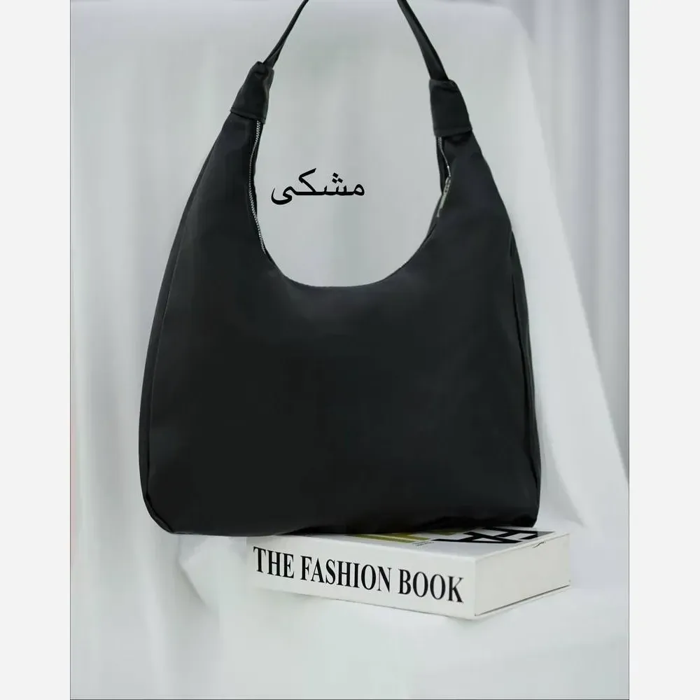 کیف بند گره ای چرمی سبک و جادار رنگ مشکی و موکا