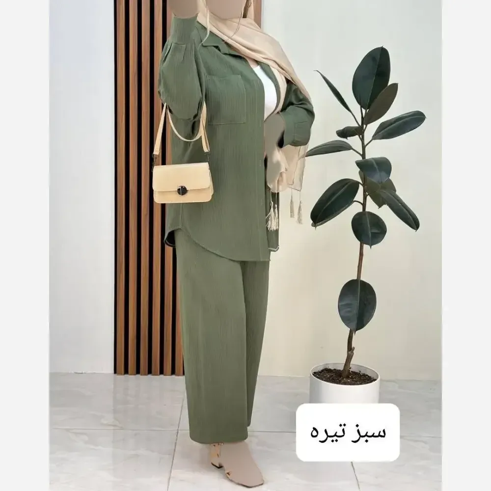 ست لباس زنانه مدل سنبل الطیب جنس ایوا سایز فری 36 تا 46