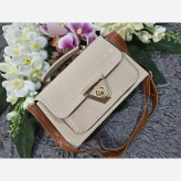 کیف شادگان چرم نانسی کیفیت عالی رنگ مشکی سفید کرم