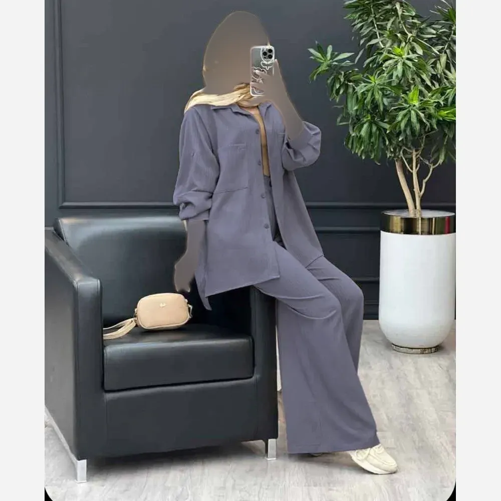 ست لباس زنانه مدل سنبل الطیب جنس ایوا سایز فری 36 تا 46