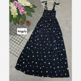 پیراهن زنانه نخی کش دوزی شده فری سایز مدل اطلس