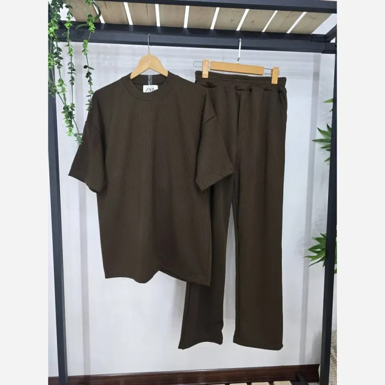 ست یقه گرد آرسام فتیله ای کبریتی درجه یک مردانه فری سایز
