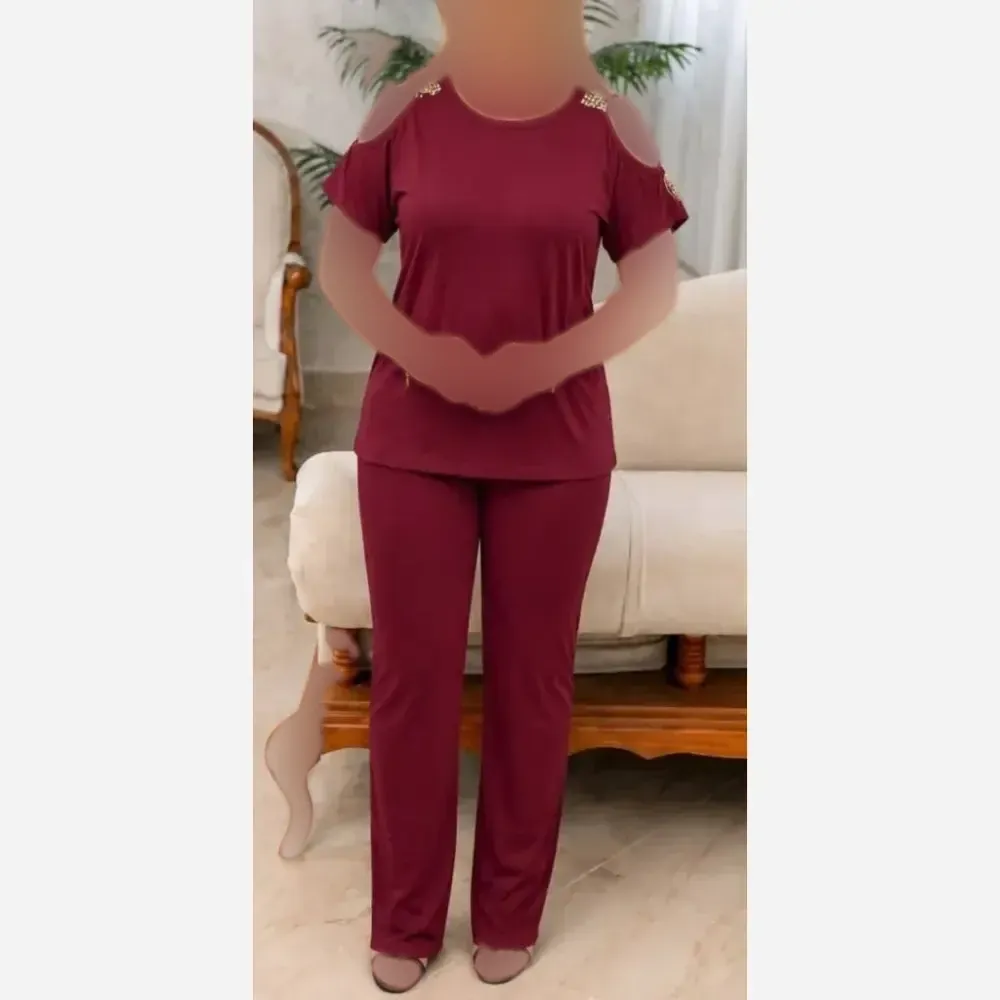 ست لباس راحتی زنانه ویسکوز کش فری سایز 36 تا 46