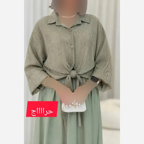 شومیز گره ای پلیسه زنانه جنس کوپرا خشک تابستانه فری سایز