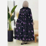 لباس ساحلی زنانه طرح شاپرک جنس بوگاتی فری سایز 36 تا 46