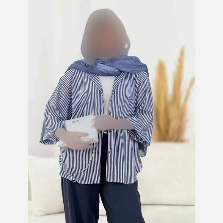 شومیز پرنیا زنانه جنس مراکشی سوزنی فری سایز 36 تا 46 در سه رنگ مشکی سرمه خردلی