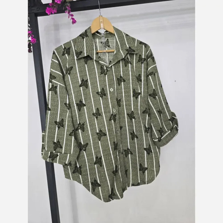 شومیز زنانه سارینا جنس ینزی لاینی شاین دار فری سایز