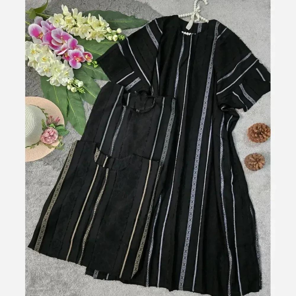 عبا نگین کرپ ژاکارد زنانه قد 130 بند تنظیم نقره ای زیتونی فری سایز 38 تا 50