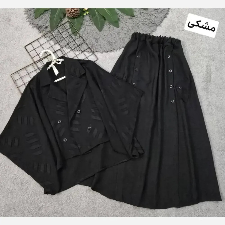 ست شومیز ژاکار و شلوار شانتون مادام فری سایز 36 تا 46