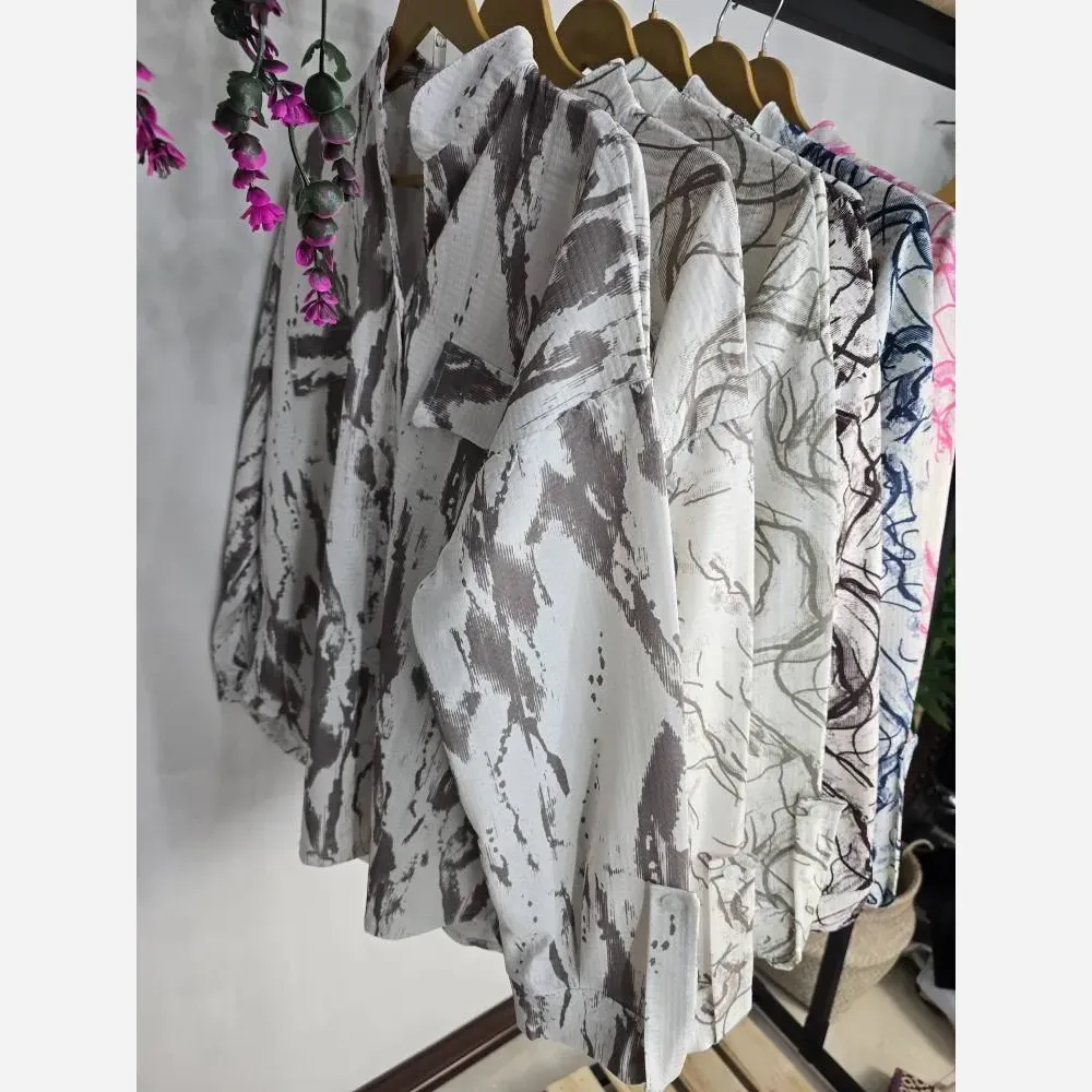 شومیز رویال جنس ژاکارد حصیری فری سایز 36 تا 46 شیک و خنک