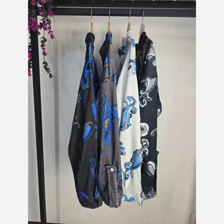 شومیز رویال جنس ژاکارد حصیری فری سایز 36 تا 46 شیک و خنک