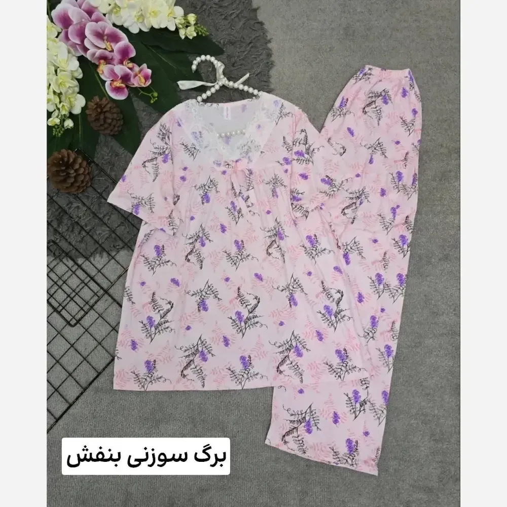 ست وارداتی گیاهی زنانه فری سایز 36 تا 46 خنک و کیوت با تنوع رنگی بالا
