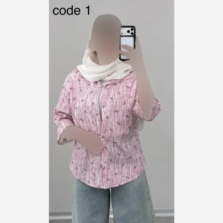 شومیز زنانه میونا جنس ینزی نگین دار فری سایز