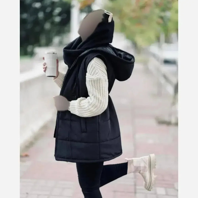 پافر کمرگت میکرو زنانه مشکی فری سایز قد 85/80