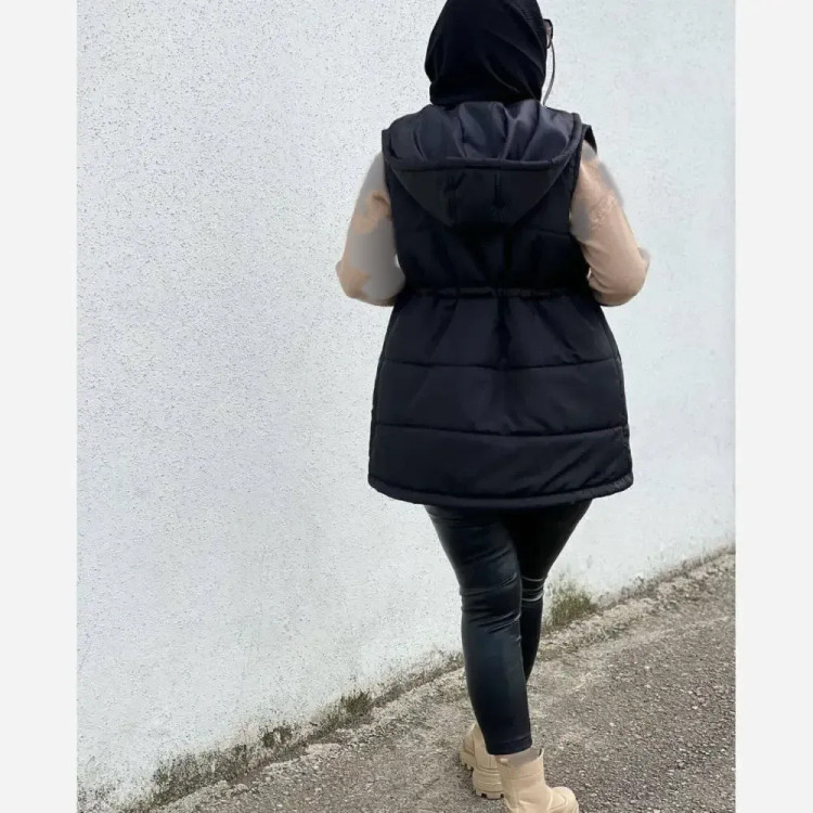 پافر کمرگت میکرو زنانه مشکی فری سایز قد 85/80