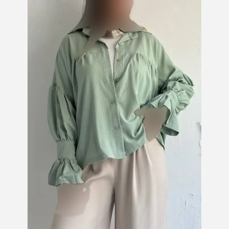 شومیز باکسی چینه پنبه سوپر طرح ابرو بادی فری سایز 36 تا 48