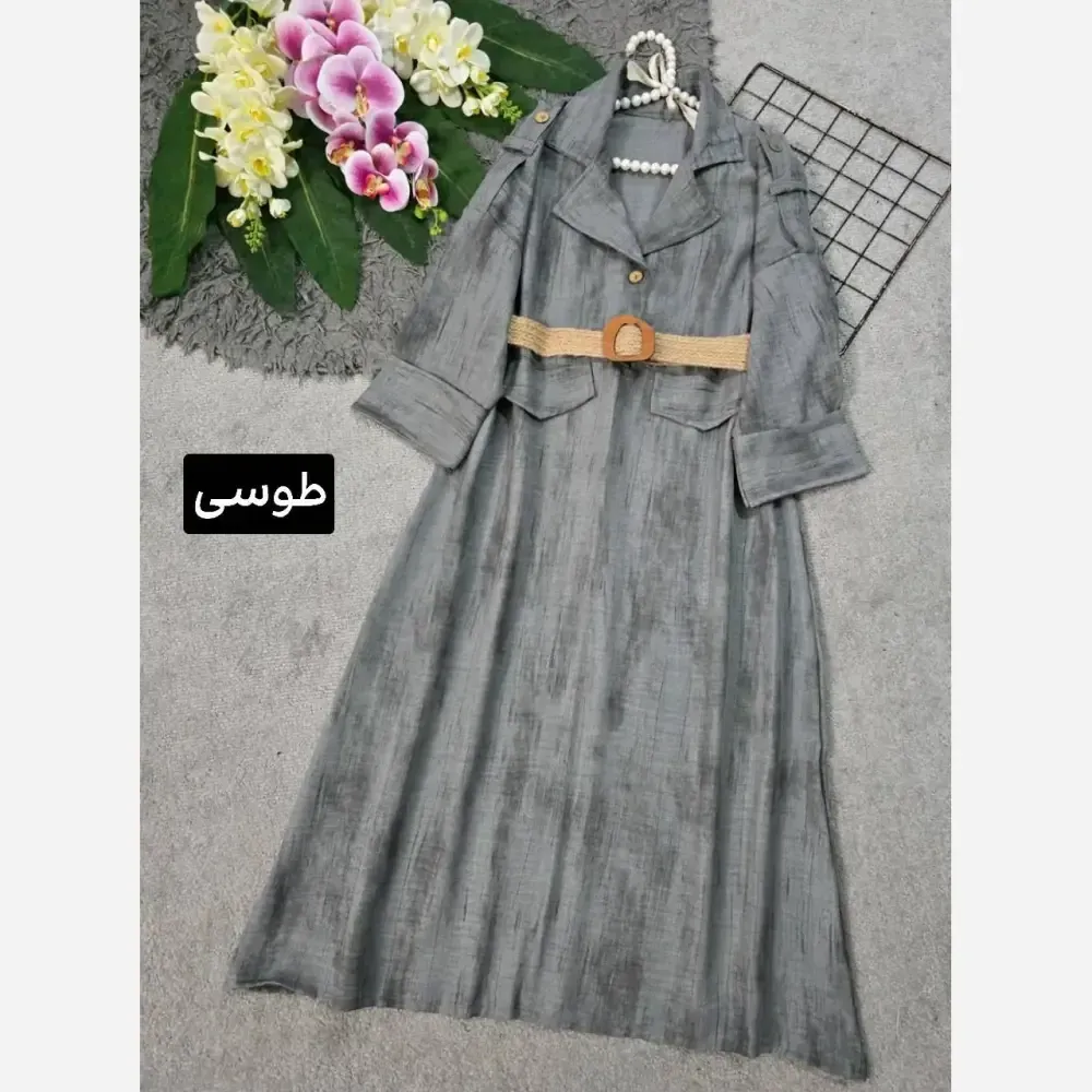 کفتان شانتون زنانه فری سایز با کمربند کنفی رنگ بندی متنوع