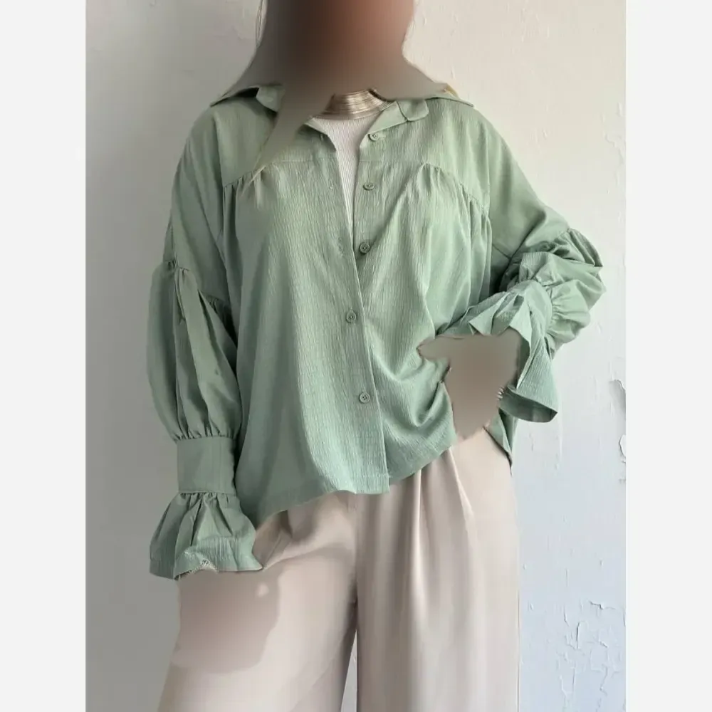 شومیز باکسی چینه پنبه سوپر طرح ابرو بادی فری سایز