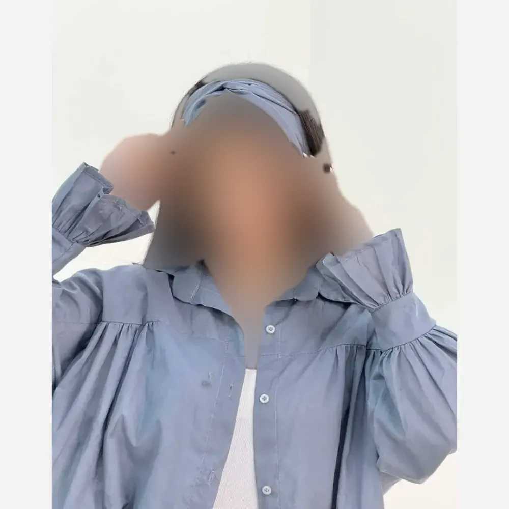 شومیز باکسی چینه پنبه سوپر طرح ابرو بادی فری سایز