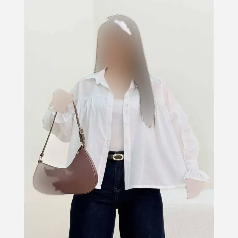 شومیز باکسی چینه پنبه سوپر طرح ابرو بادی فری سایز