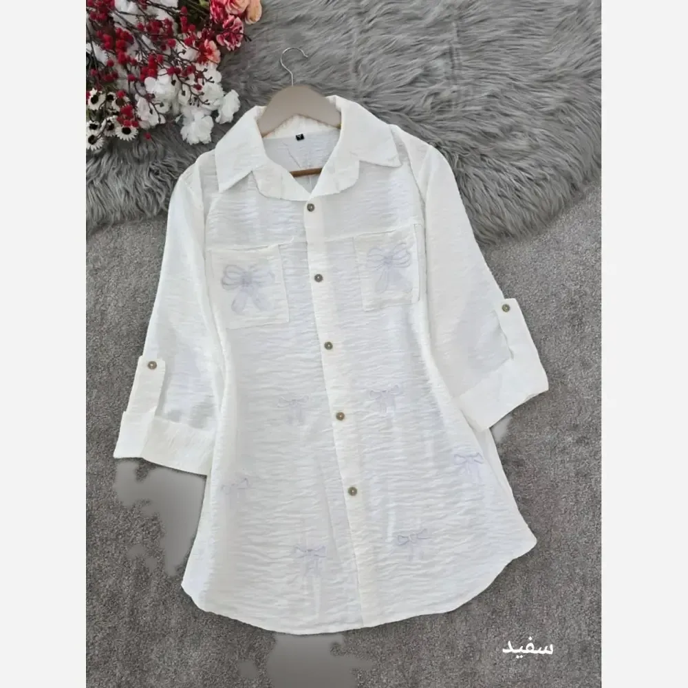 شومیز گلدوزی بارانا کرسپو قد 80 سایز یک و دو زنانه