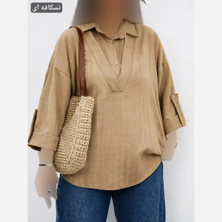 ست تونیک شلوار زنانه ویسکوز پنبه فول کش سایز فری 36 تا 46