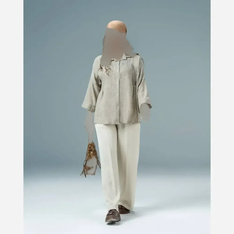 شومیز زنانه جنس لینن دونخ زارا مدل شیلا فری سایز