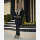 کت شلوار زنانه پرشین مکانیک رنگ نقره ای سایز فری 36 تا 46