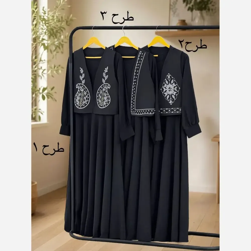 ست پیراهن پر چین و جلیغه مازراتی و الیزه فری سایز زنانه
