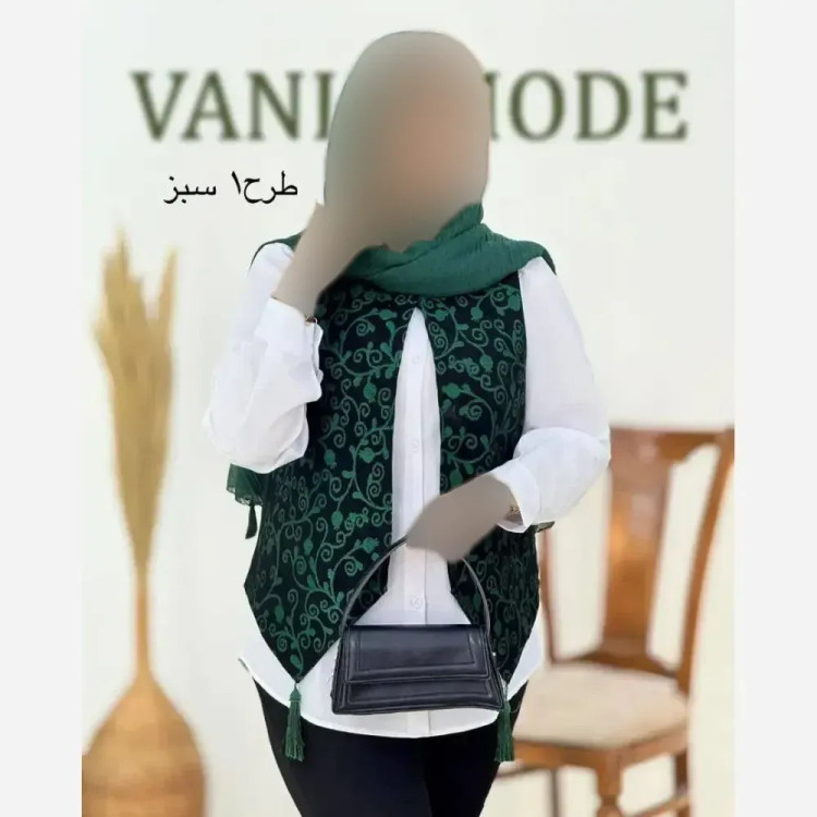 ژیله زنانه گلبهار تافته سوزن دوزی فری سایز 36 تا 46 دو رنگبندی