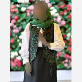 ژیله زنانه گلبهار تافته سوزن دوزی فری سایز 36 تا 46 دو رنگبندی