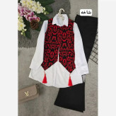 ژیله زنانه گلبهار تافته سوزن دوزی فری سایز 36 تا 46 دو رنگبندی