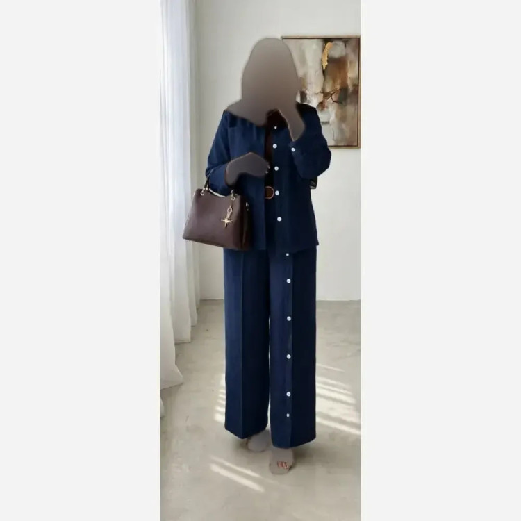 ست شومیز و شلوار زنانه مدل گلرخ جنس دبل عنکبوتی فری سایز