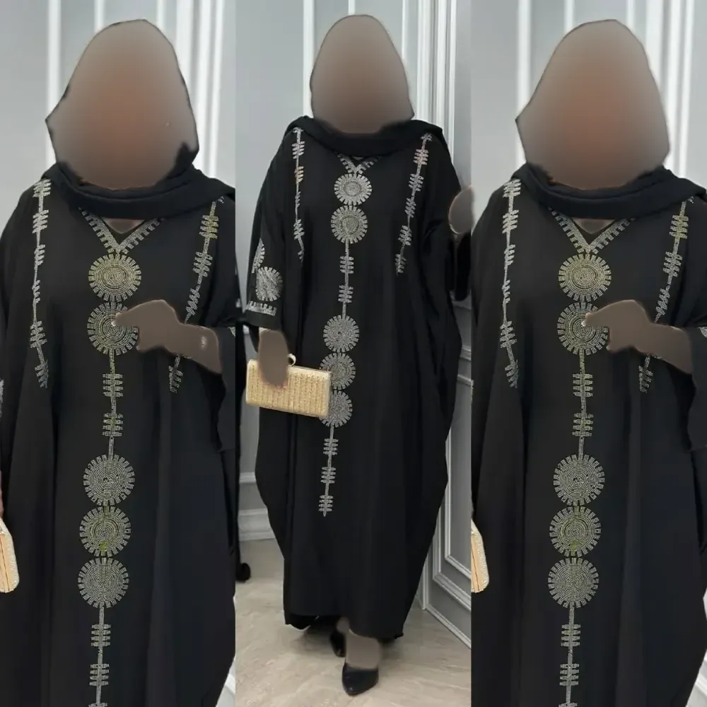 عبایی خلیجی الیزه مشکی فری سایز بند تنظیم سایز قد 125 سانت قد آستین 52 سانت