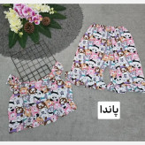 ست تاپ و شلوارک نخی زنانه مدل ماریا فری سایز