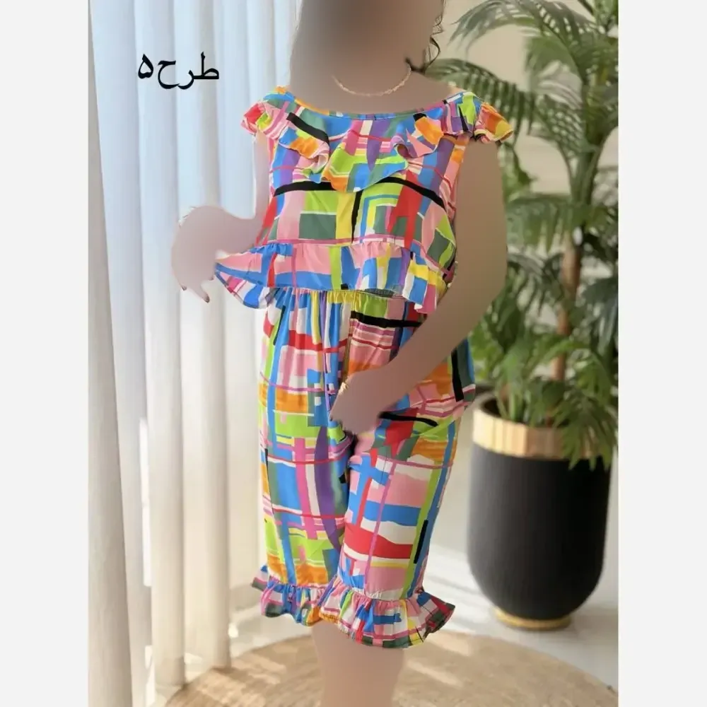 ست تاپ و شلوارک نخی زنانه مدل ماریا فری سایز