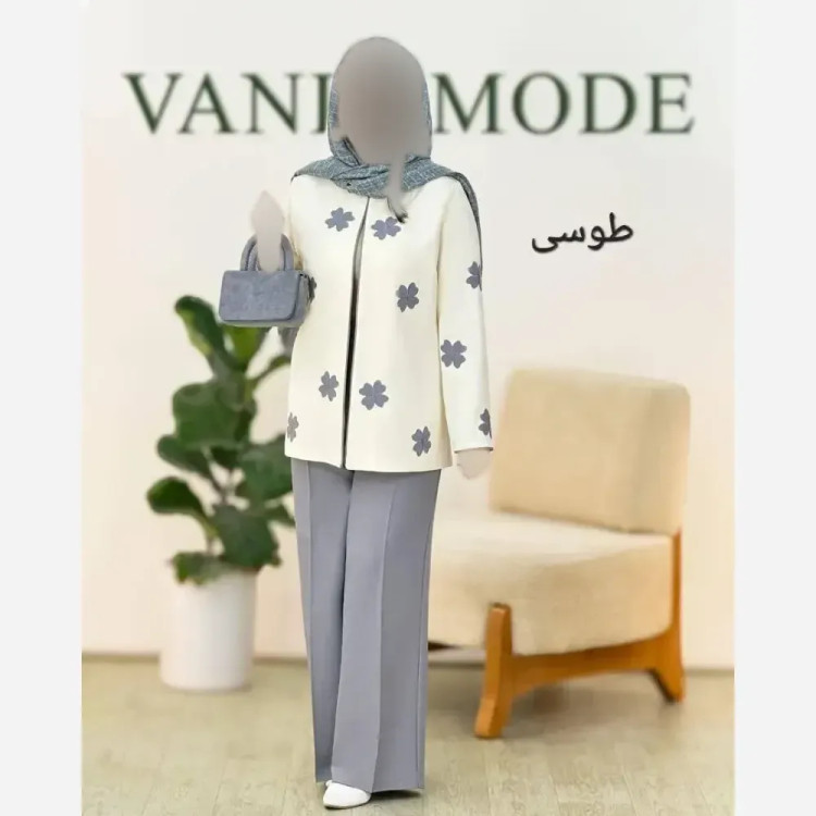کت شلوار زنانه مازراتی مدل لیزری فری سایز