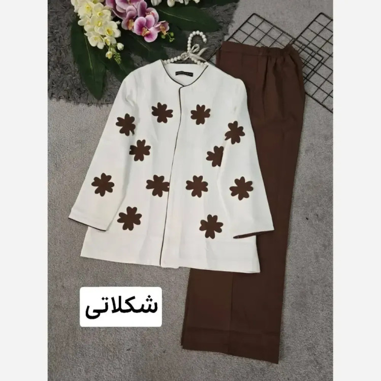 کت شلوار زنانه مازراتی مدل لیزری فری سایز