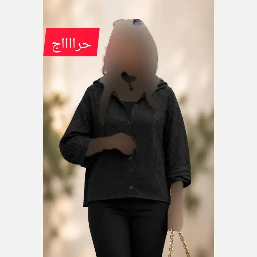 شومیز مراکشی آرزو ابریشم مشکی فری سایز 36 تا 46 شیک و خنک