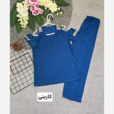 ست لباس زنانه ویسکوز کش مدل دلبرانه فری سایز