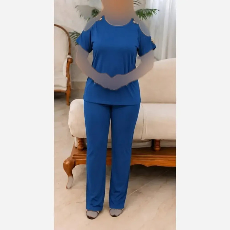ست لباس زنانه ویسکوز کش مدل دلبرانه فری سایز