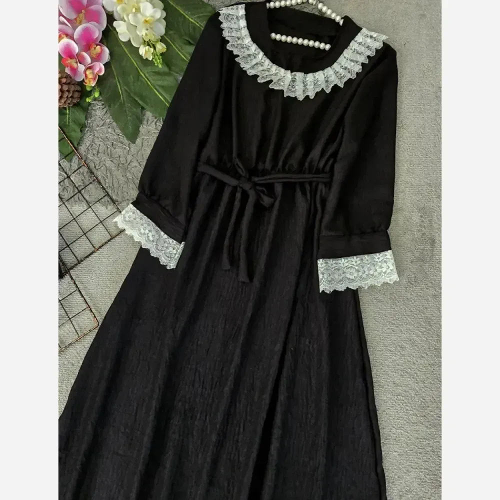 مانتو زنانه مدل راپانزل شانتون مشکی سایز فری 36 تا 46